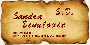 Sandra Dinulović vizit kartica